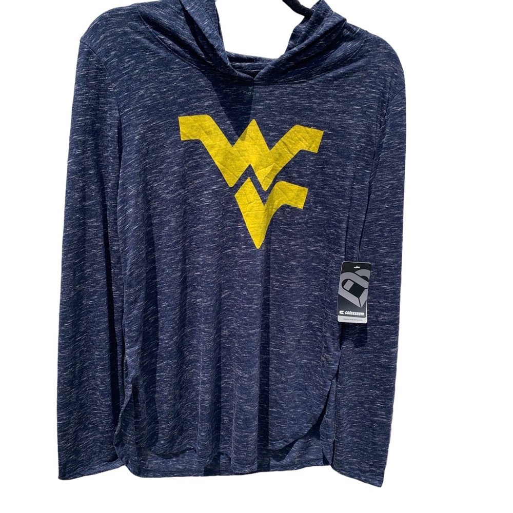 Colosseum WVU size large hooded shirt NWT